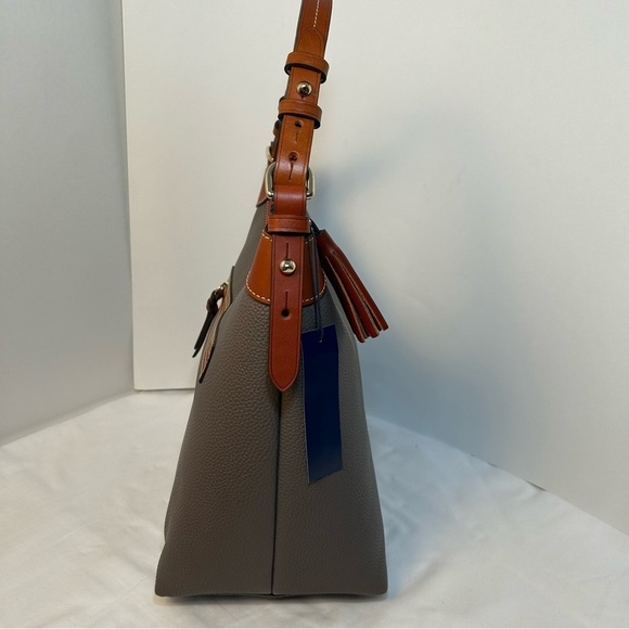 Dooney & Bourke Pebble Grain Erin Hobo Shoulder Bag - Elephant with dust bag - Picture 7 of 12